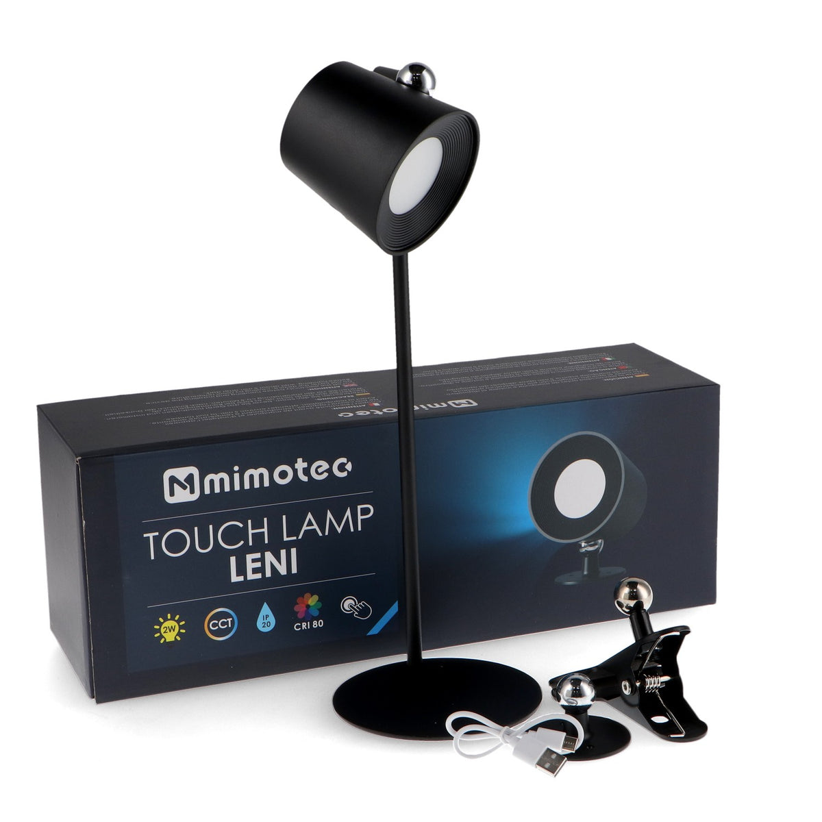Lampada da tavolo LED ricaricabile Mimotec Leni MI4117 – foto 4