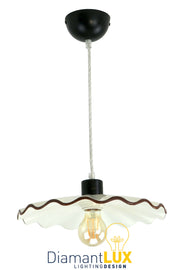MONZA-P30  Lampadario in ceramica vintage DIAMANTLUX
