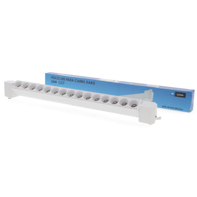 Faretto LED Lineare per Binario Monofase 24W CCT Orientabile Dariz