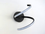 NICOLE-BK applique da parete led spirale nero DIAMANTLUX