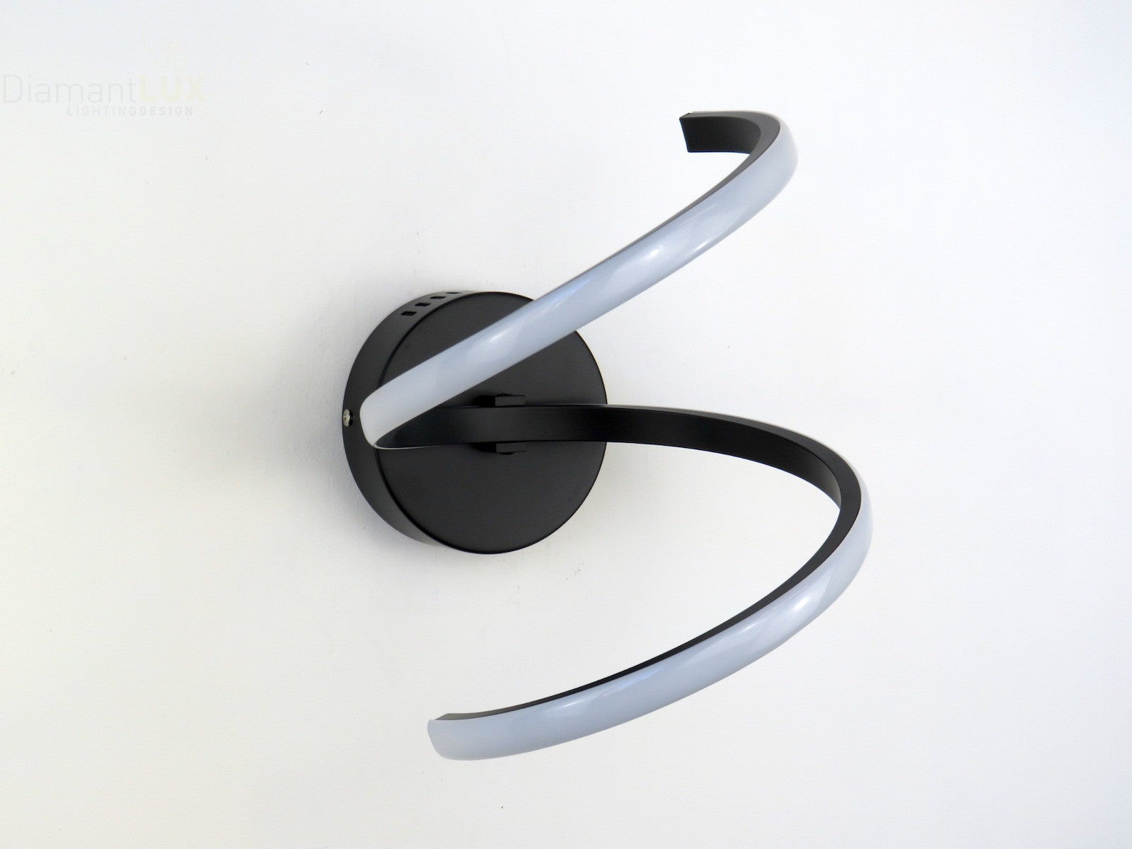 NICOLE-BK applique da parete led spirale nero DIAMANTLUX