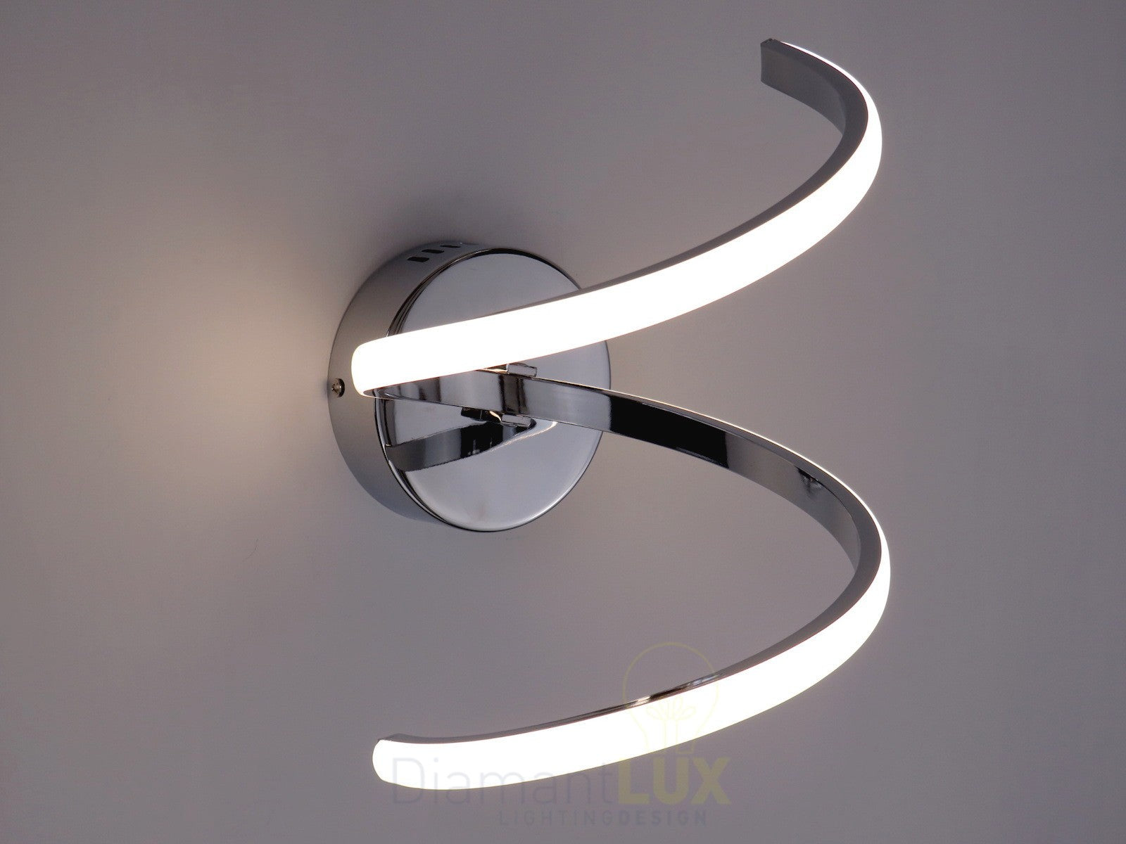 NICOLE-CR applique da parete led spirale cromato DIAMANTLUX