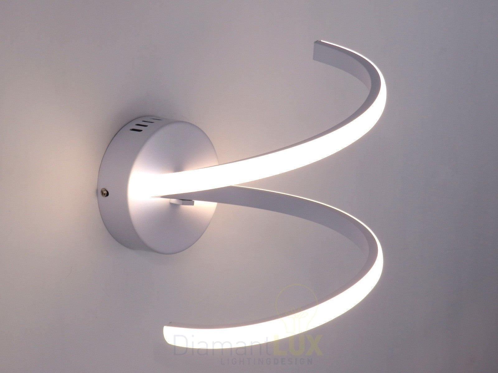 NICOLE-WH applique da parete led spirale bianco DIAMANTLUX