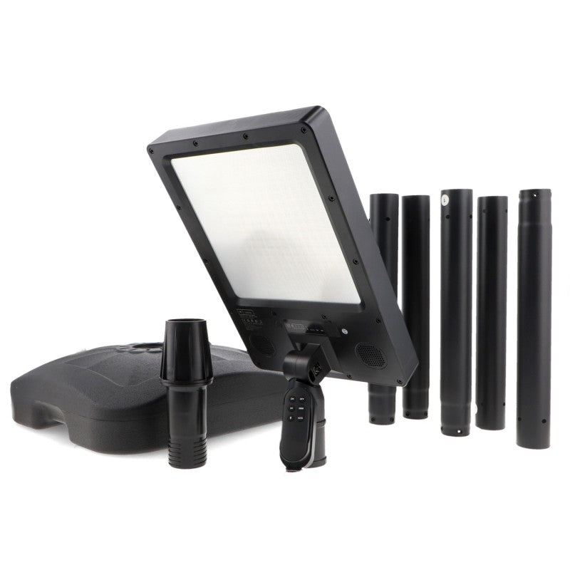 Lampione Stradale Solare LED, Rettangolare, Nero, Alluminio e Plastica, LEDME LM6354