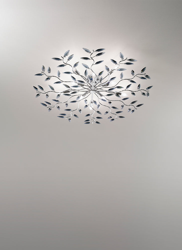 Plafoniera con Cristalli Morelight Crystallivs 10 Luci 2089/2089C/2089CF Ø102