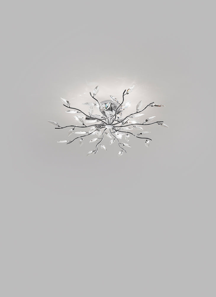 Plafoniera con Cristalli Morelight Crystallivs 6 Luci 2087/2087C/2087CF Ø70