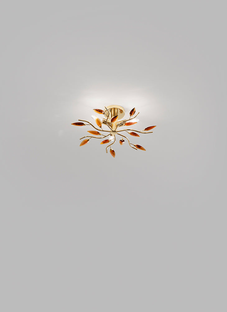 Plafoniera con Cristalli Morelight Crystallivs 3 Luci 2086/2086C/2086CF Ø43