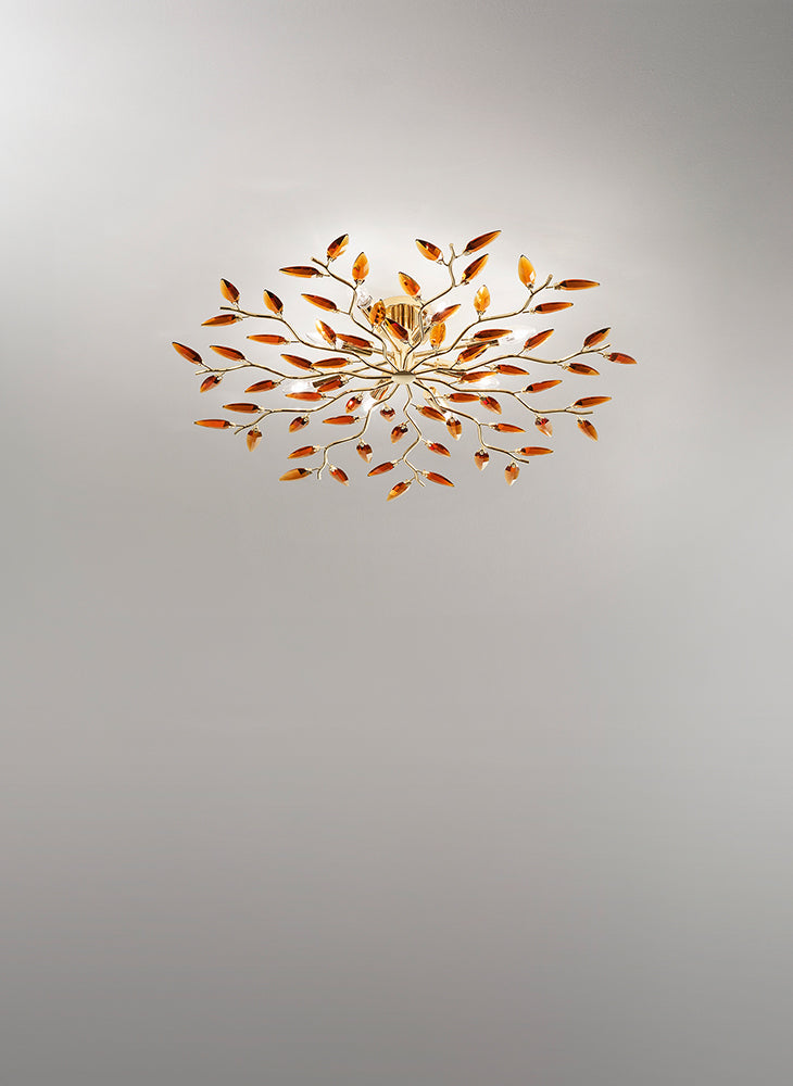 Plafoniera con Cristalli Morelight Crystallivs 8 Luci 2088/2088C/2088CF Ø86