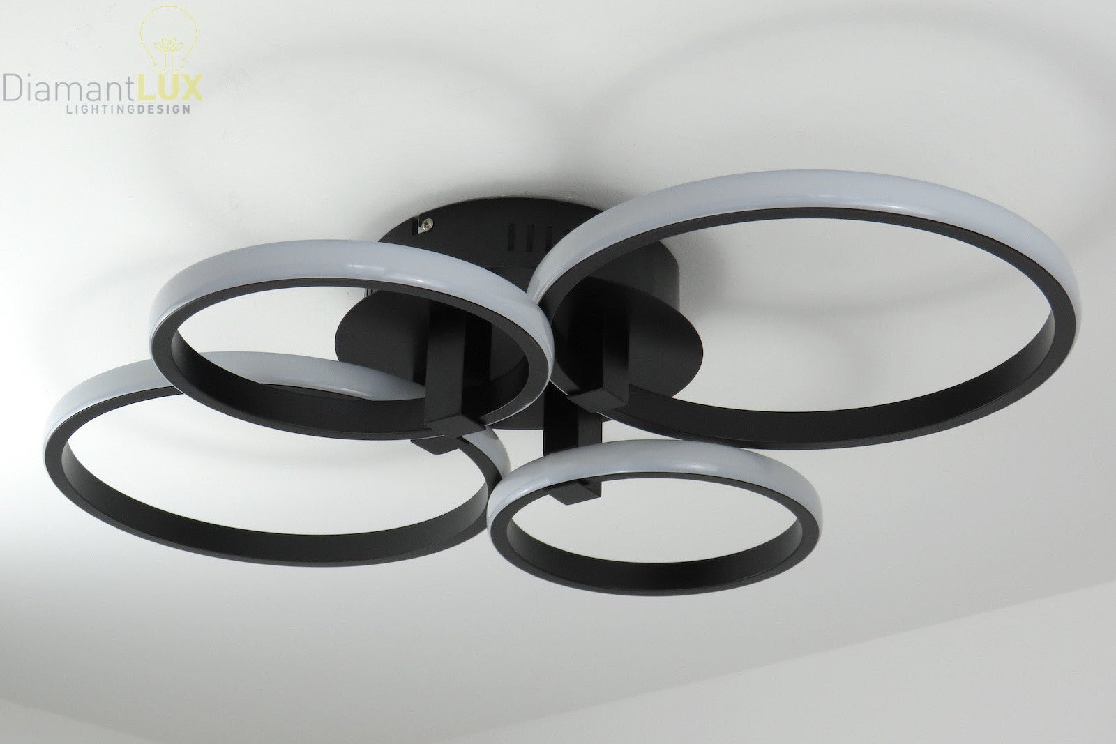 Plafoniera LED cucina nero SARA P4 DIAMANTLUX