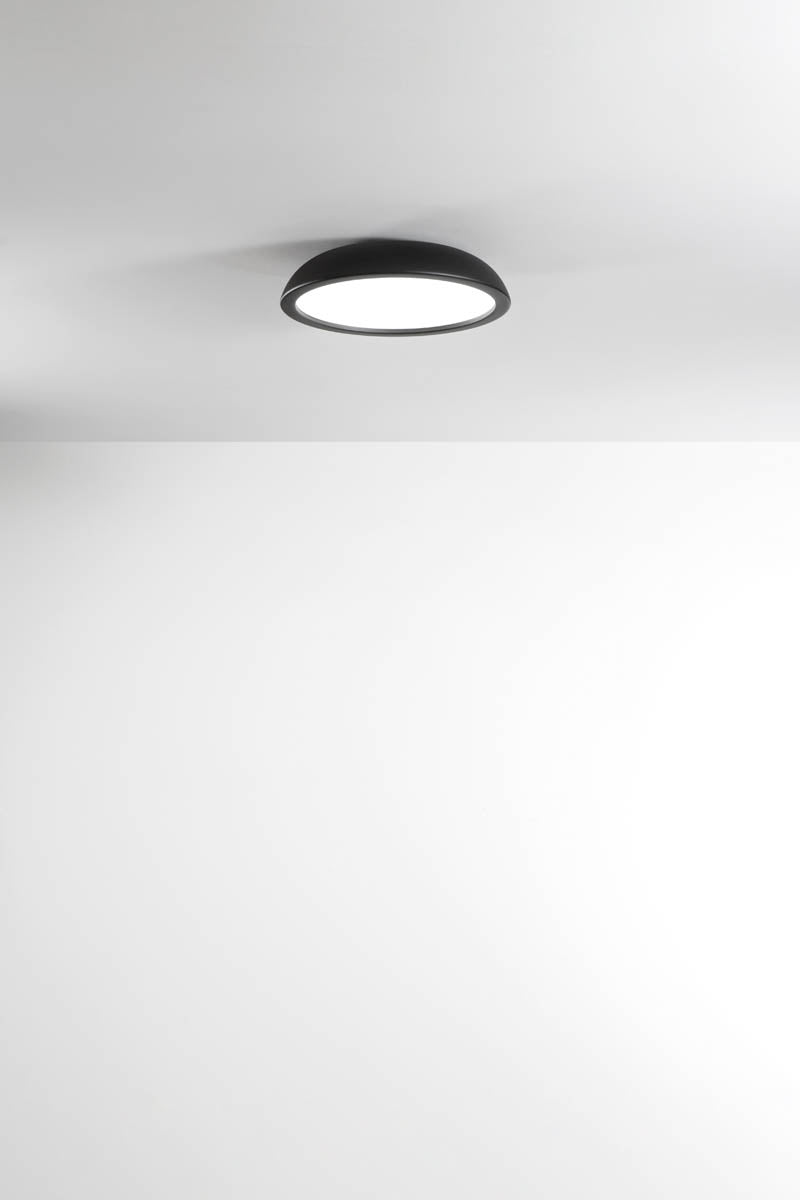 Plafoniera LED tonda 45cm nero design minimalista - Morelight ZENAL 2109N