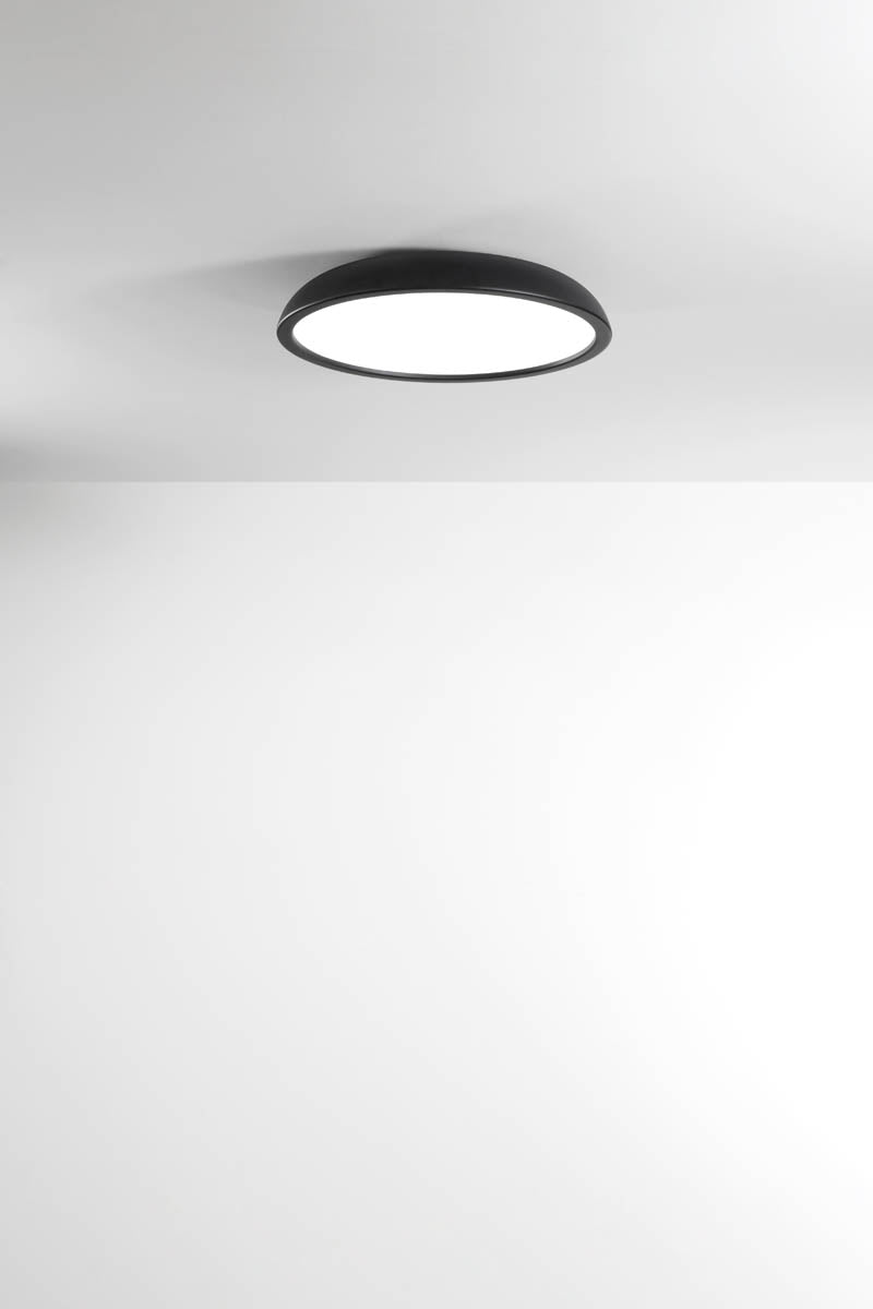 Plafoniera LED tonda 60cm nero design minimalista - Morelight ZENAL 2110N