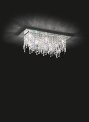 Plafoniera con Cristalli Morelight Frangia Rettangolare Piccola 2183