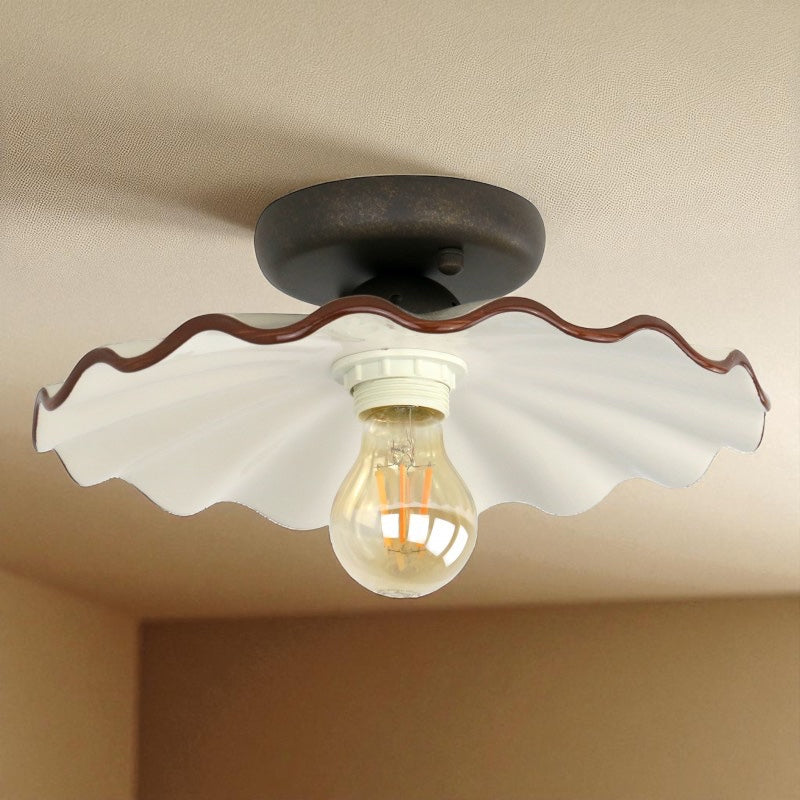 Plafoniera in ceramica per interni Craquelé Rustica E27 - Diamantlux MONZA-P30