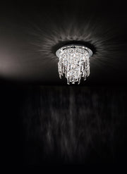 Plafoniera con Cristalli Morelight Frangia Tonda Piccola 2188