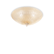 Plafoniera Classica Stile Murano Vetro Graniglia Ø40 Shell PL3 - Ideal Lux