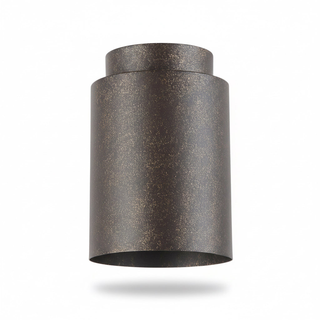 Plafoniera Cilindrica Rustica Vintage E27 Marrone Oro - Diamantlux 1075 PL1