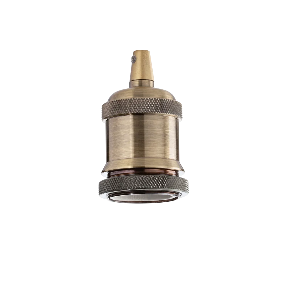 Portalampada Professionale E27 in Metallo con Doppia Ghiera – Serie Custom Diamantlux