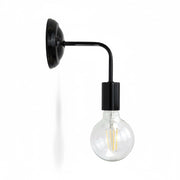 Applique Moderna Nera Lucida E27 Design Curvo - Diamantlux ALBA