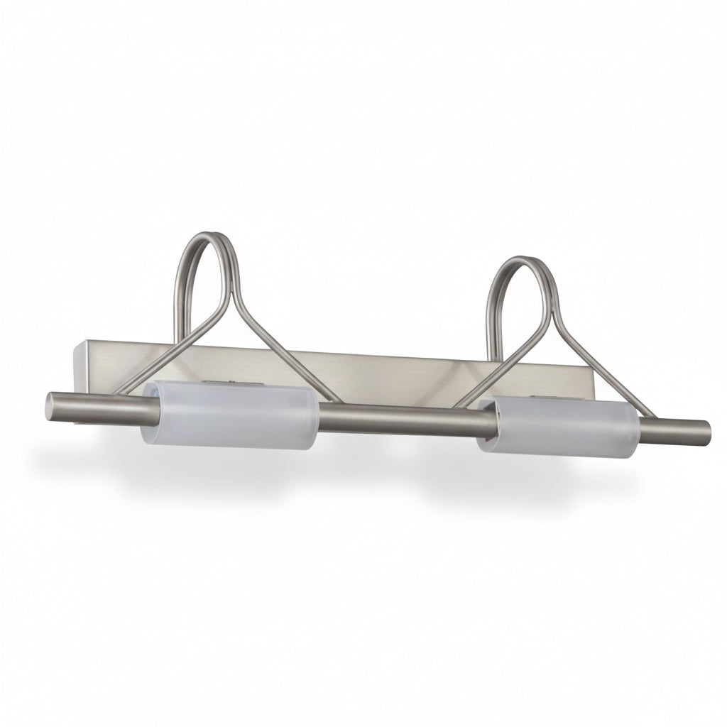 Applique Bagno Moderno Nichel 2 Luci R7s Diamantlux LUCCIOLA A2