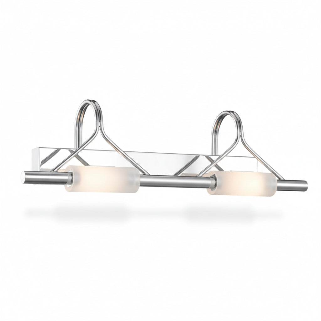 Applique Bagno Moderno Cromata 2 Luci R7s Diamantlux LUCCIOLA A2