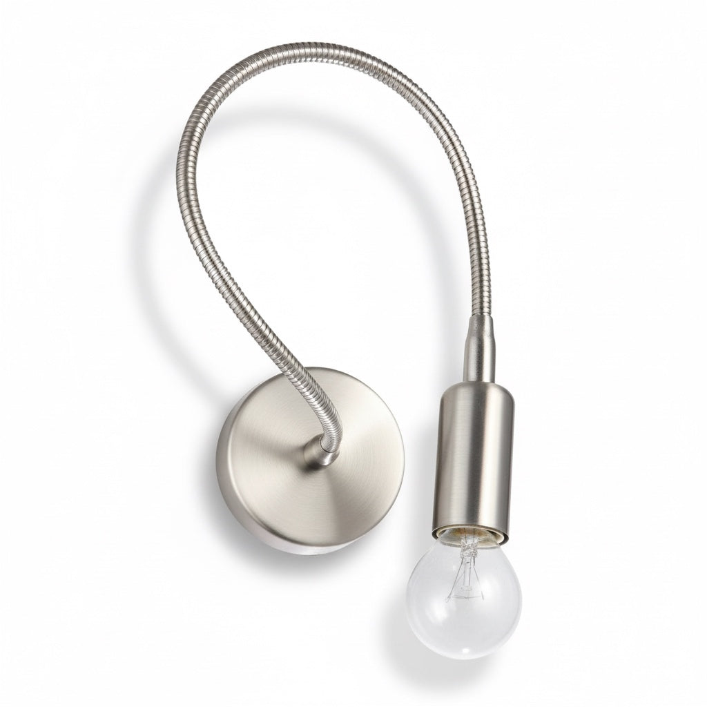Applique moderna braccio flessibile nickel satinato Diamantlux FULVIA-A1