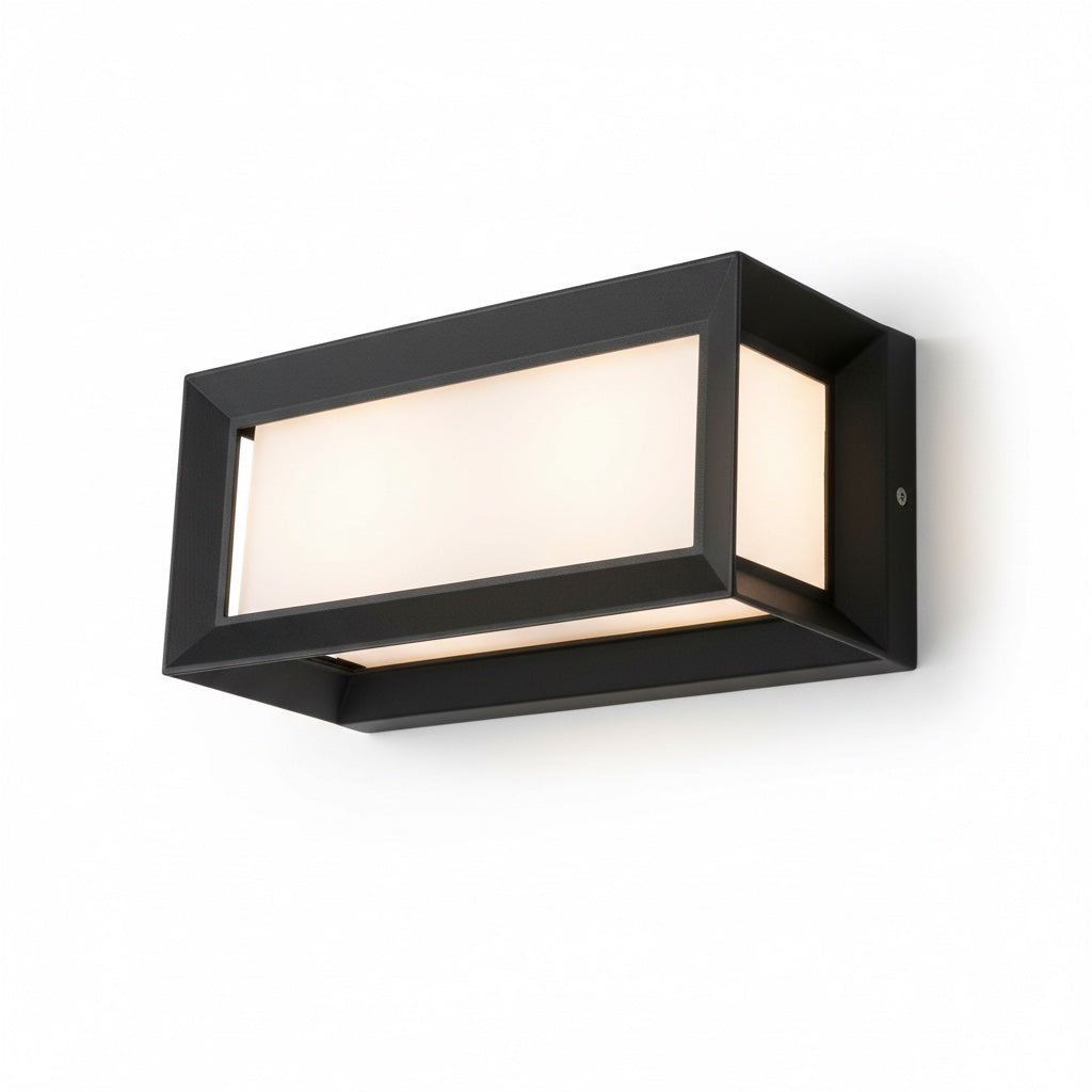 Applique da esterno molto luminosa IP44 nero E27 Spacelux 28894