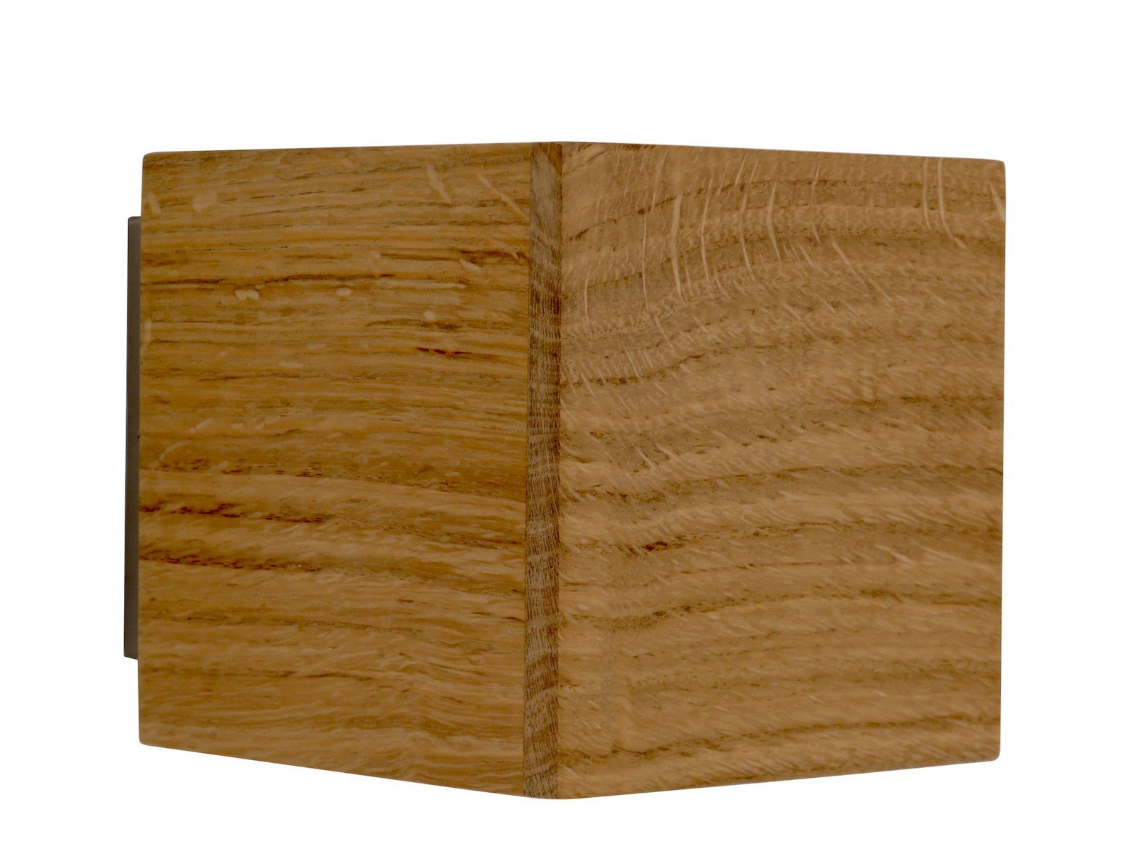 QBO AP1 G9 applique in legno rovere naturale a forma di cubo DIAMANTLUX