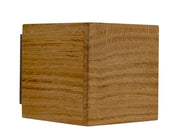 QBO AP1 G9 applique in legno rovere naturale a forma di cubo DIAMANTLUX