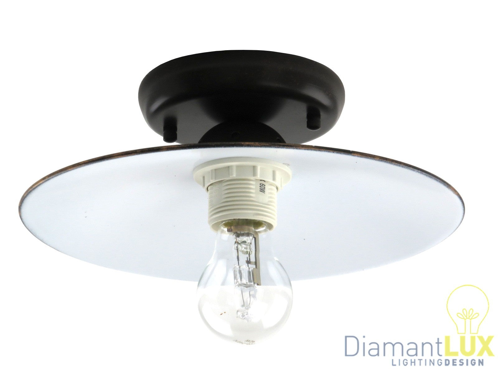 RUSTICA 4114 P25 PLAFONIERA CLASSICA COUNTRY MARRONE DIAMANTLUX