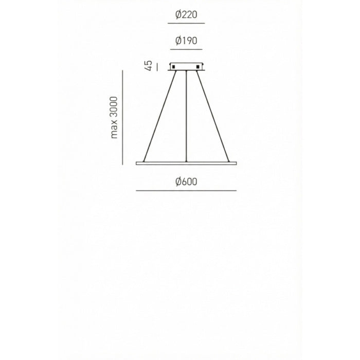 Lampadario Cerchio LED Bianco Ø60 cm Moderno - Favolux Halo SP
