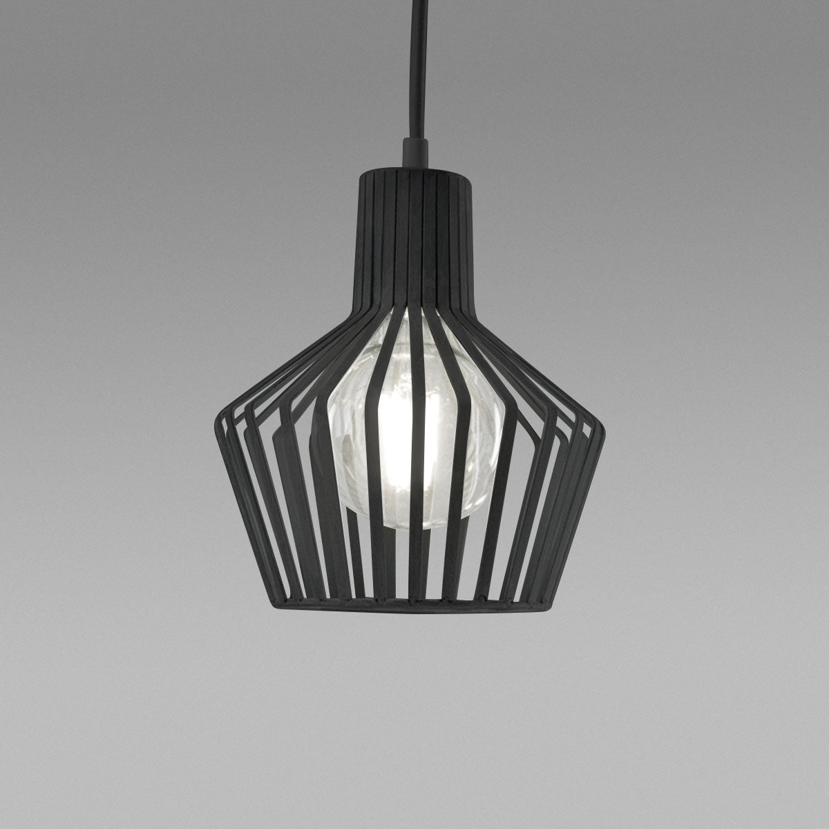 Sospensione a Gabbia Industrial con Cavo Tessile 3mt – Sistema Componibile E27