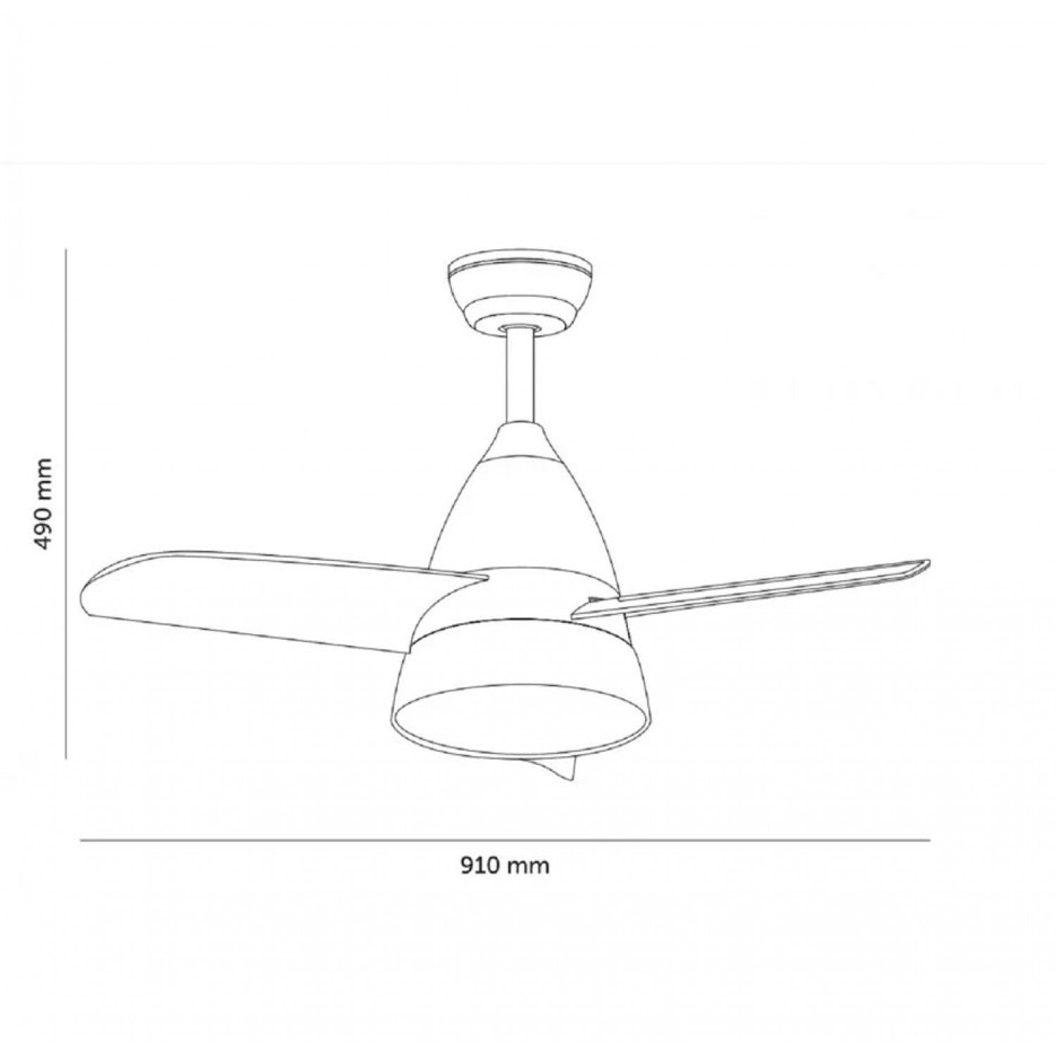 Ventilatore da Soffitto Nero LED Silenzioso 3CCT Motore DC – LM8806