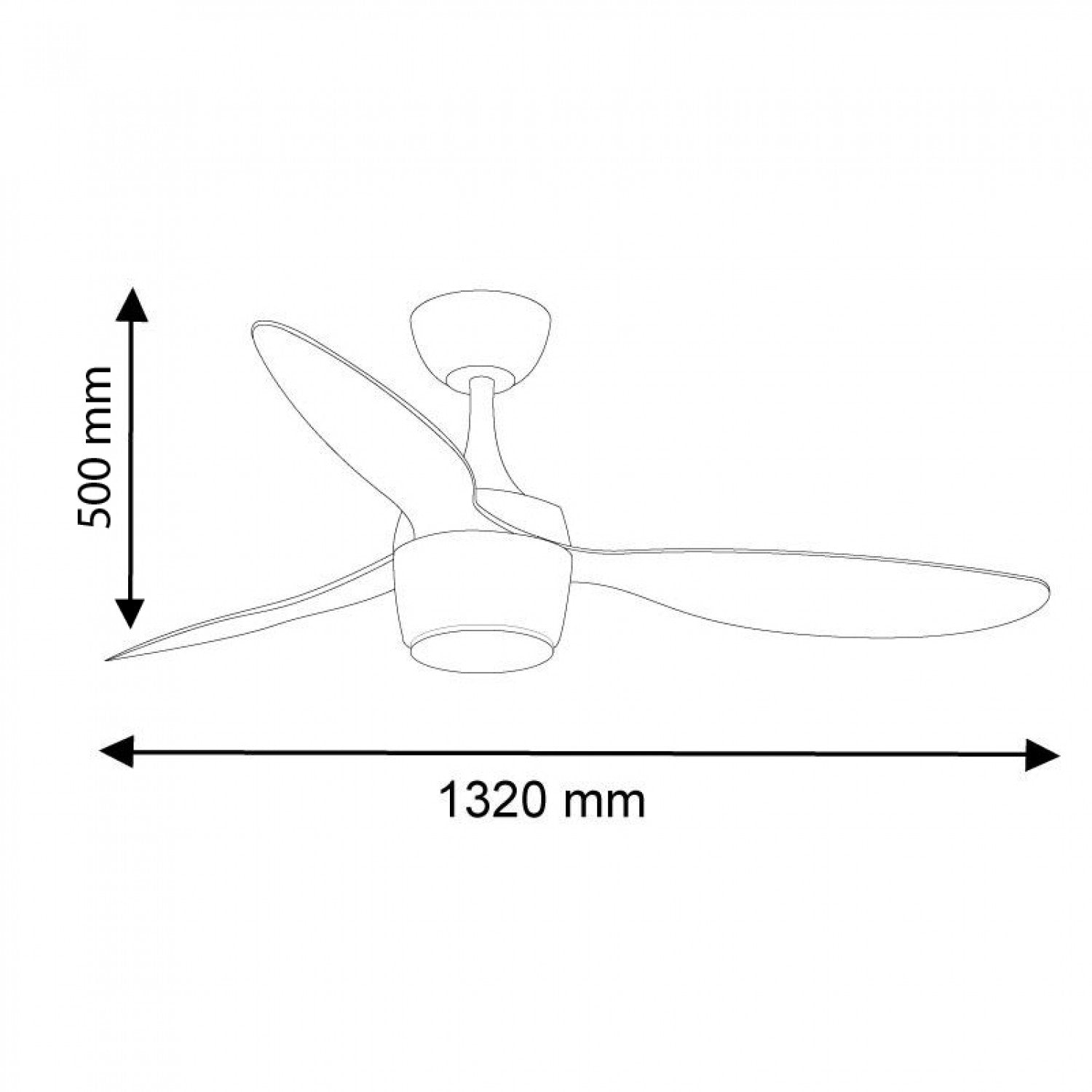 Ventilatore da Soffitto Bianco LED 132cm Silenzioso 3CCT Motore DC – LM8803