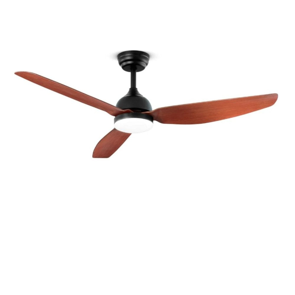 Ventilatore da soffitto con luce LED e telecomando Perenz 7189 N CT nero opaco design silenzioso