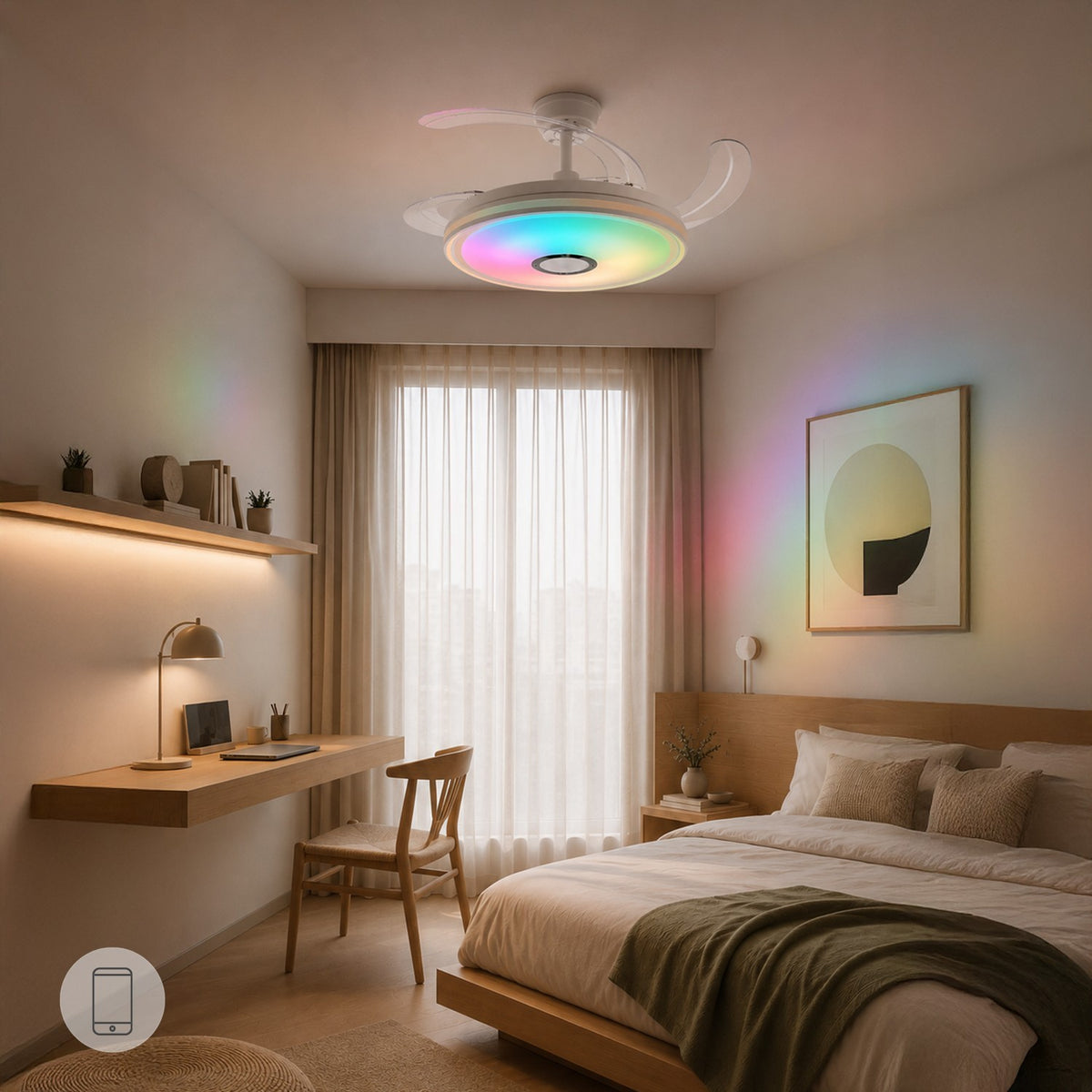 Ventilatore da soffitto M-Mimotec Party Smart LM8866 Ø106 cm