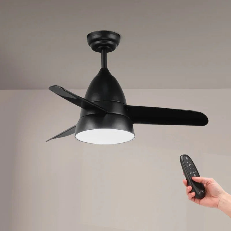 Ventilatore da Soffitto Nero con Luce LED Potente e Silenzioso