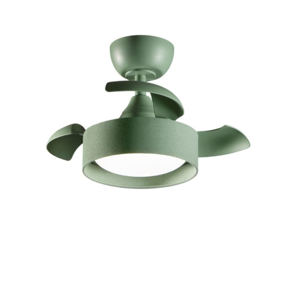 Ventilatore da soffitto Perenz Cleo 7216 VE CT verde bosco opaco a pale scomparsa