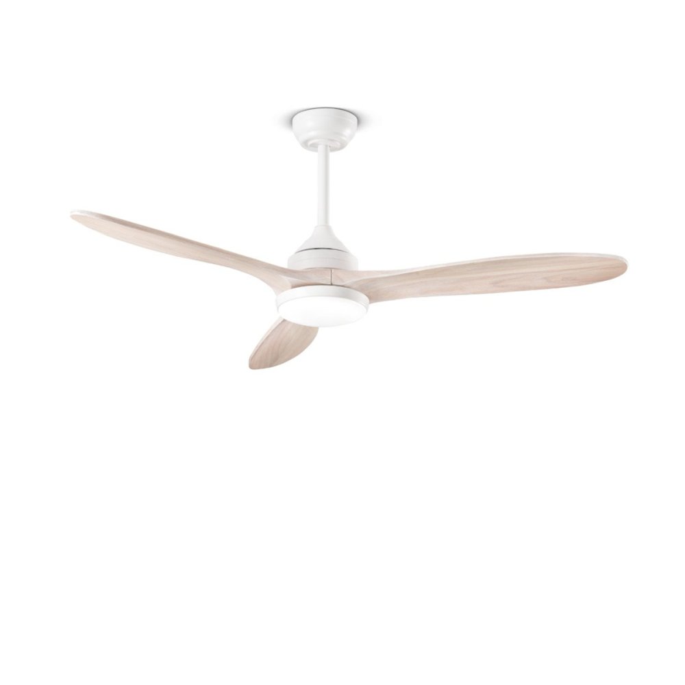 Ventilatore da soffitto Perenz Triade 7171 B CT bianco opaco con luce LED