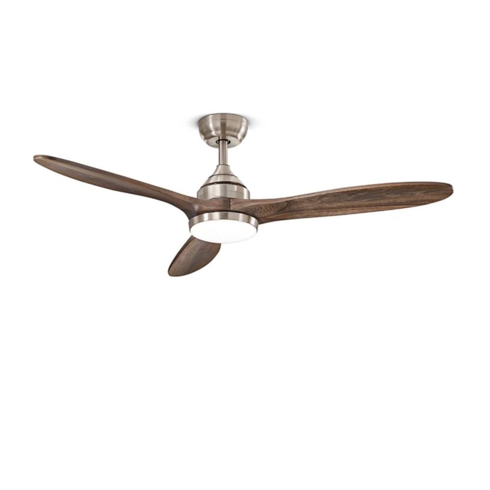 Ventilatore da soffitto Perenz Triade 7171 CR CT cromo spazzolato con luce LED