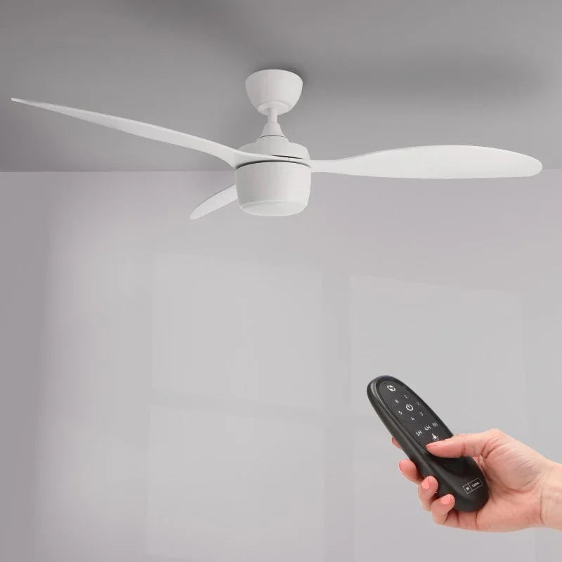 Ventilatore Soffitto LM8803 LED Potente, Silenzioso, 3 Pale, Telecomando