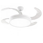 Ventilatore da soffitto Perenz Open+ 7165 B CT bianco opaco a pale scomparsa